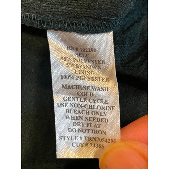 Connected Apparel Womens Fit & Flare Dress Jacquard Knit Long Sleeve Green SZ 6 - Picture 8 of 8